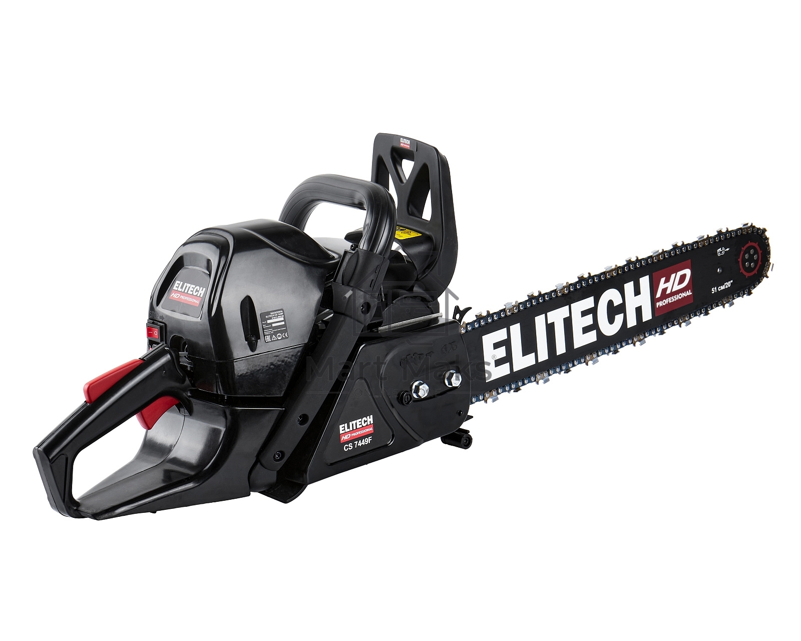 Бензопила Elitech HD Professional CS 7449F 3600Вт 4.9л.с. дл.шины:20