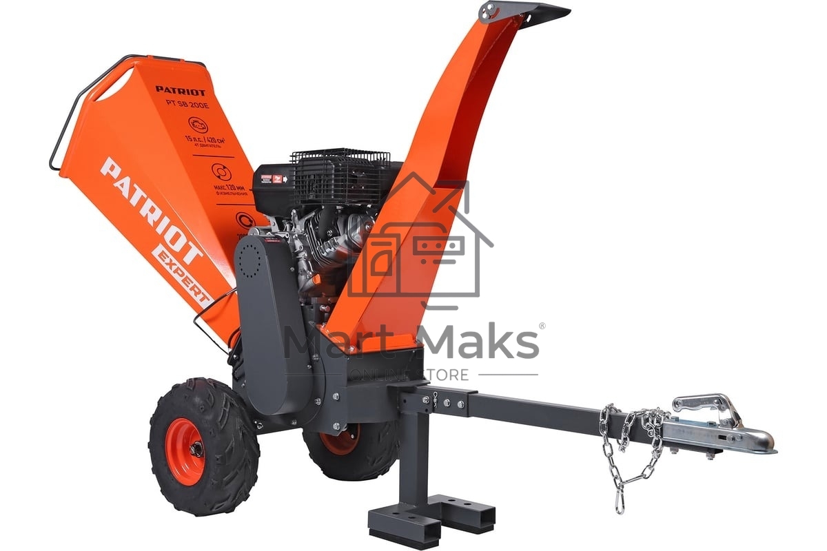 Измельчитель бензиновый PATRIOT PT SB200 E, 13л.с. электрозапуск, макс диаметр веток 100мм