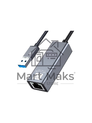 Кабель-адаптер 5bites UA3-45-13BK USB3.0, RJ45 1G, AL, серый