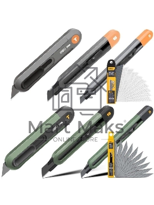 Набор технических ножей Home Series Green Deli HT4003L (ножи 9мм+18мм+Т-образный), эксклюзивный дизайн, корпус из высококачественного софттач пластика