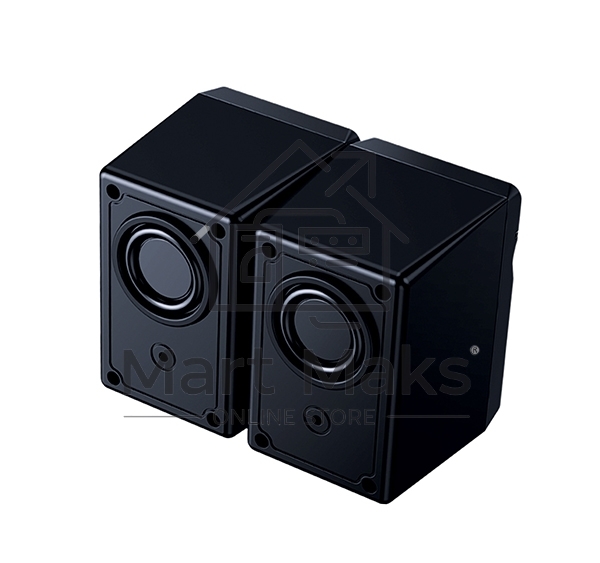 Акустическая система 2.0 Qumo Rage AS005, 10 ВТ, объемное звучание, синяя подсветка (отключаемая), USB/Jack 3,5мм