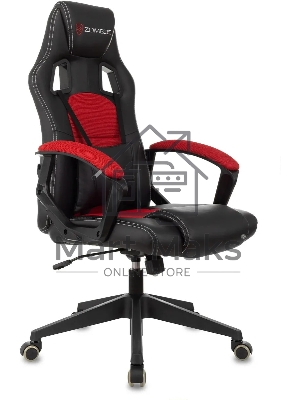 Кресло игровое Бюрократ Zombie Arena черный/красный