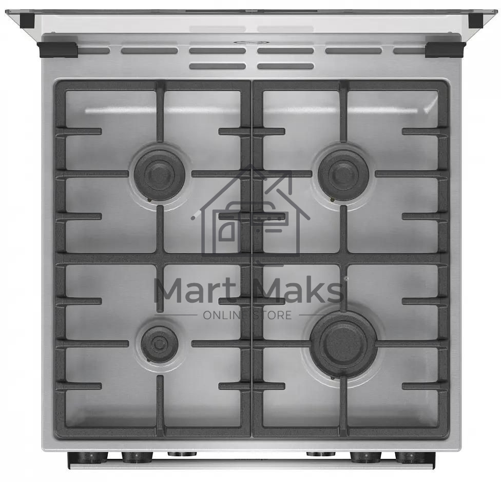 Плита комбинированная Gorenje GKS6C72XF серебристый, конфорок 4 газовых, духовка 71 л, 60 см x 85 см x 60 см