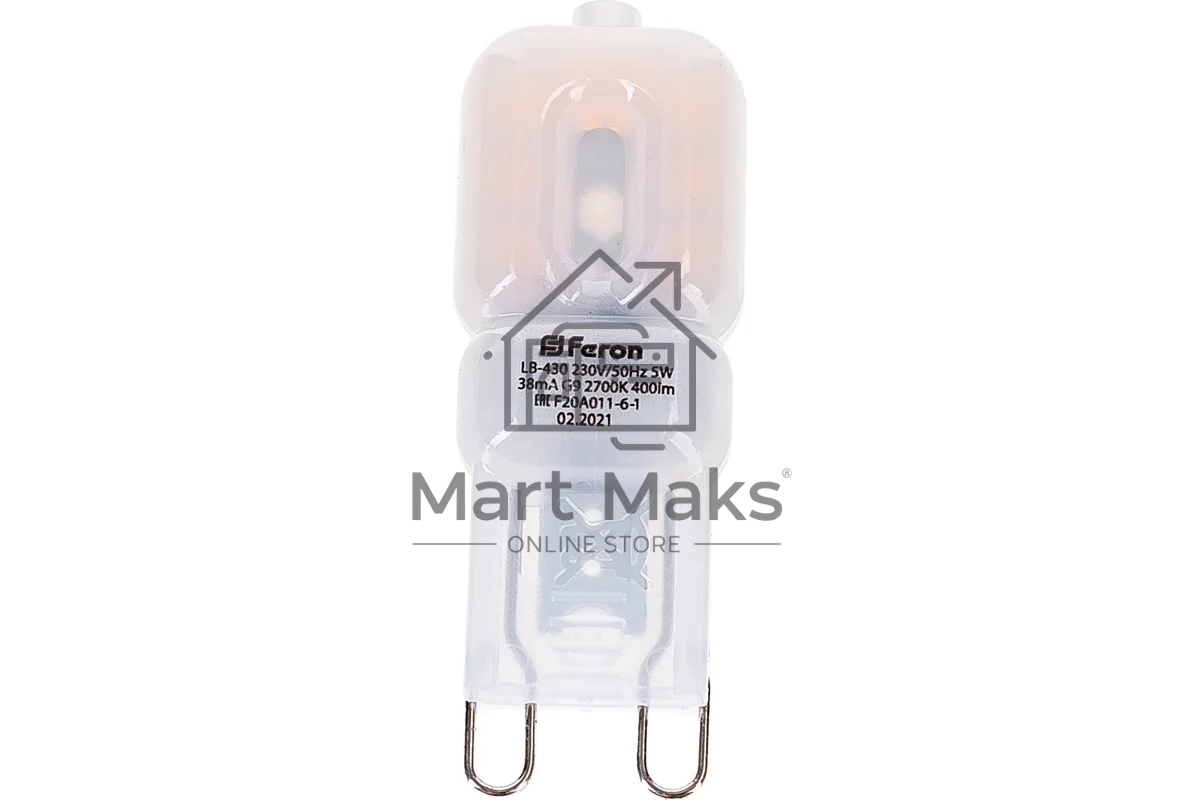 Лампа светодиодная FERON LB-430 (25636) 5W 230V G9 2700K