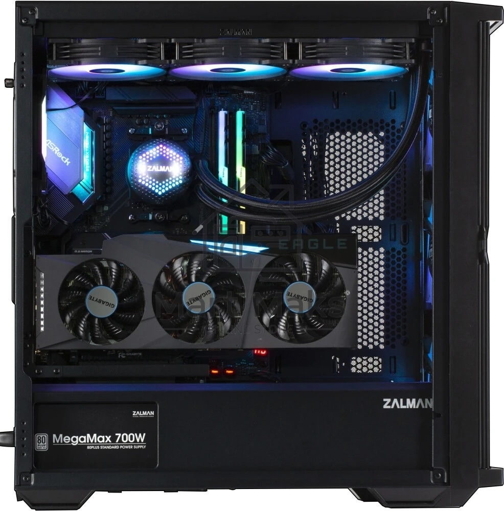 Компьютерный корпус ZALMAN Z10 PLUS, ATX, черный, WINDOW, 2x3.5