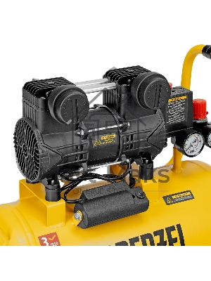 Компрессор безмасл. малошумный Denzel DLP-950/24, 950 Вт, 24 л, 2850 об/мин, 170 л/мин