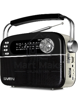 Радиоприемник SVEN SRP-505 (4 Вт, FM/AM/SW, USB, SD/microSD, Bluetooth, 1200 мА·ч)черный
