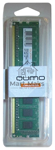 Оперативная память Qumo, DDR3, 4GB (1x4 GB), 1600 MHz, CL11, DIMM
