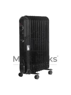 Обогреватель масляный Ресанта ОМПТ-12НЧ (11 секций) черный, 2500 Вт, 30 м2, термостат 67/3/15