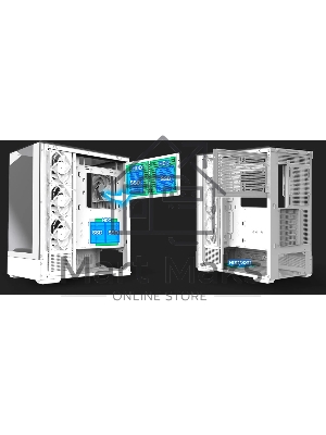 Компьютерный корпус ZALMAN P40 Prism Plus, ATX, белый, WINDOW, 3xCombo (3.5'' or 2.5