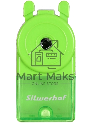 Точилка для карандашей механическая Silwerhof Color, 1 отверстие, зеленый