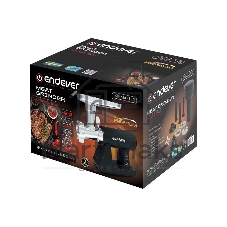 Мясорубка электрическая Endever Sigma-110 черный, 2600 Вт, 2.0 кг/мин, реверс, защита от перегрузки, металлический лоток, насадки - 5