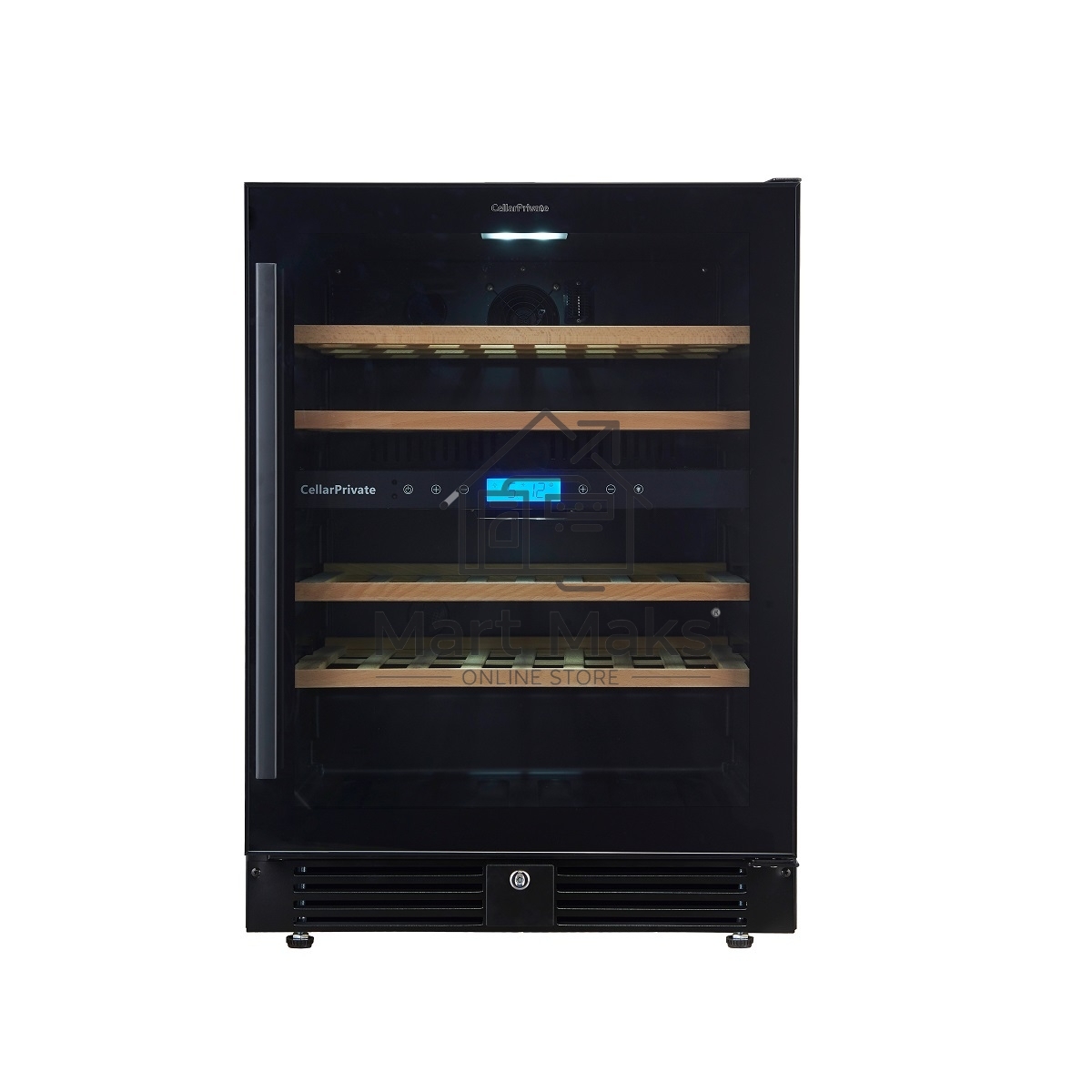 Винный шкаф встраиваемый Cellar Private CP043-2TB чёрный, 129 л, 2 отсека, 43 бут.