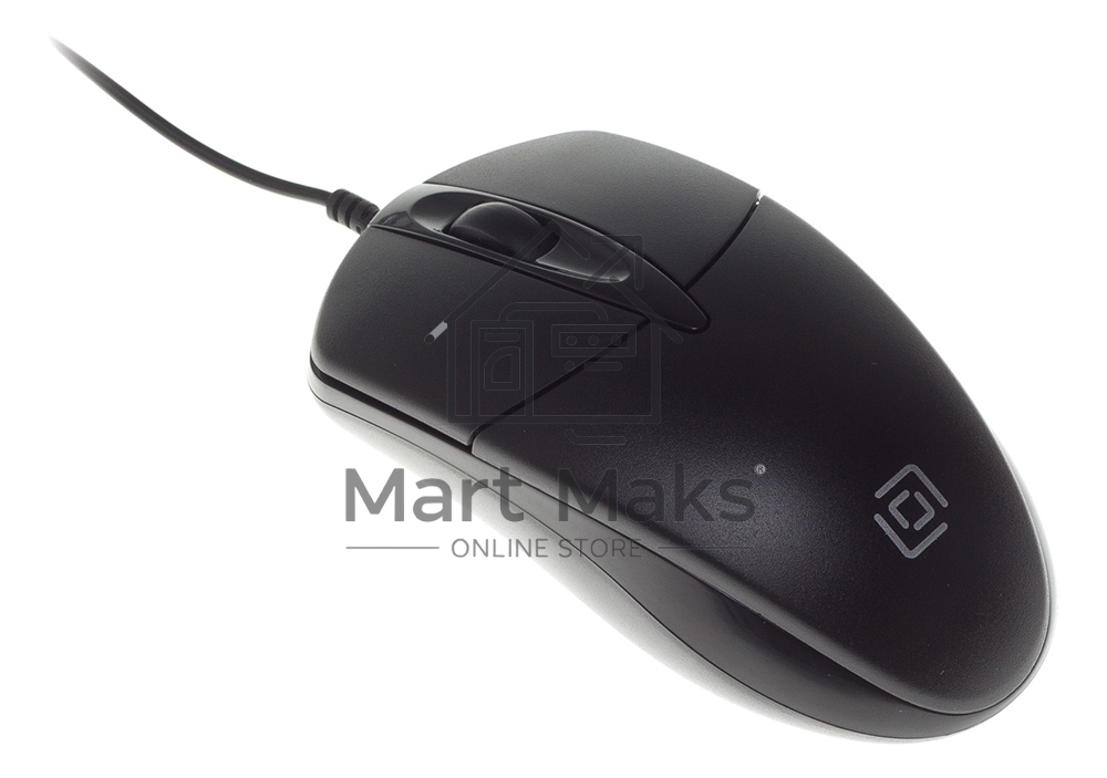 Мышь проводная Oklick 275M черный, 1000 dpi, USB, кнопки - 3