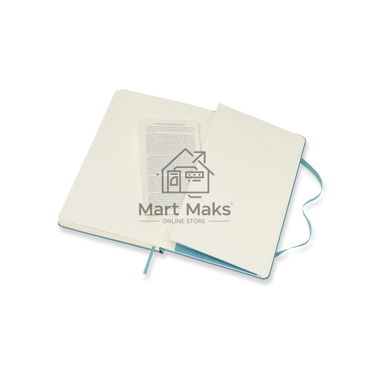 Блокнот Moleskine CLASSIC QP062B35 Large 130х210мм, 240 страниц, нелинованный, твердая обложка, голубой