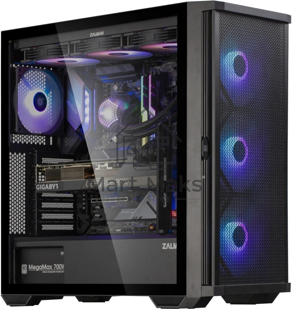 Компьютерный корпус ZALMAN Z10 PLUS, ATX, черный, WINDOW, 2x3.5