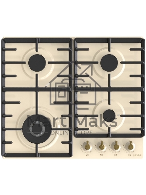 Встраиваемая газовая панель Gorenje Газ, 60 × 13 × 52 см, слоновая кость