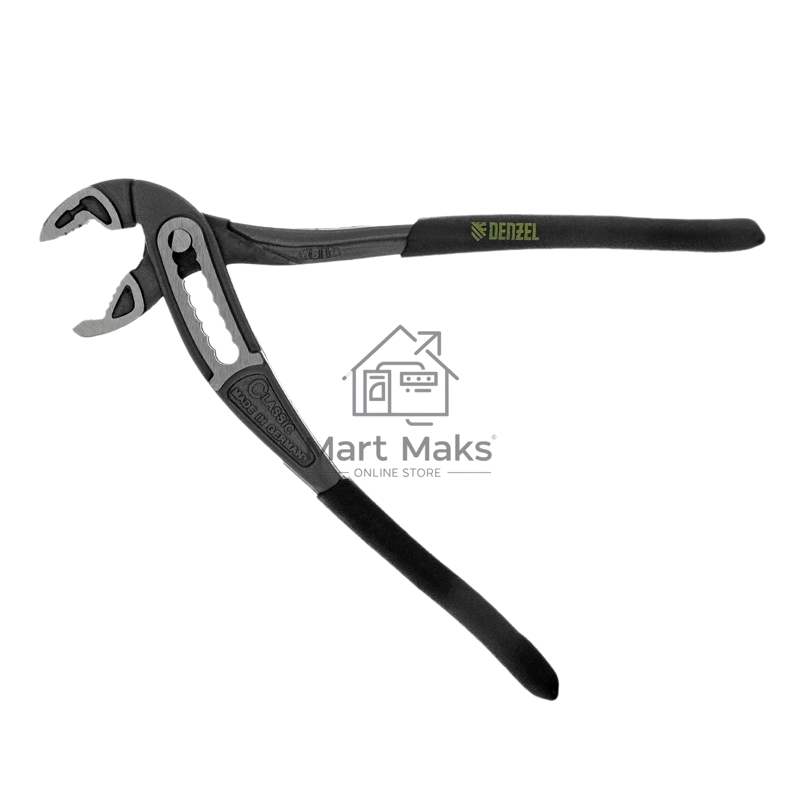 Клещи переставные Denzel обливные рукоятки, 180 мм