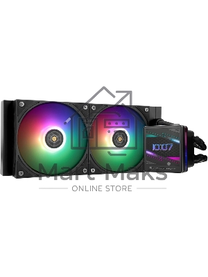 Водяное охлаждение для процессора Thermalright Grand Vision 240 (240mm, LED, Black, ARGB/Fans: 2x120mm, 80.45CFM, 29.4dBA, 2150RPM/Pump height 72.5mm, 6400RPM, Rad thickness 27mm/S: 1700, 1200, 1851, 115X, 2011, 2066, AM5, AM4)