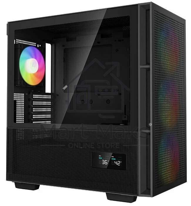 Компьютерный корпус DeepCool CH560 Digital черный (R-CH560-BKAPE4D-G-1) (ATX, без БП, 2хUSB, с окном)