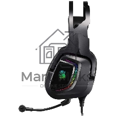 Гарнитура проводная с микрофоном A4Tech Bloody G570 черный/серый 2м мониторные USB оголовье (G570 USB/BLACK + GREY)