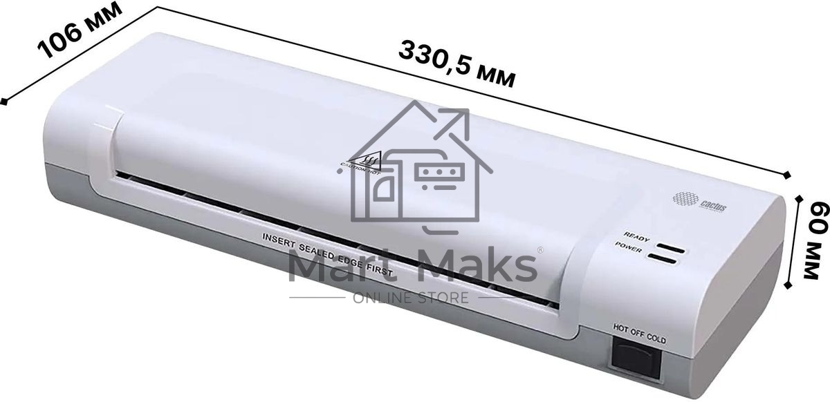 Ламинатор Cactus CS-LAB-D2 белый A4 (70-125мкм) 28см/мин (2вал.) лам.фото