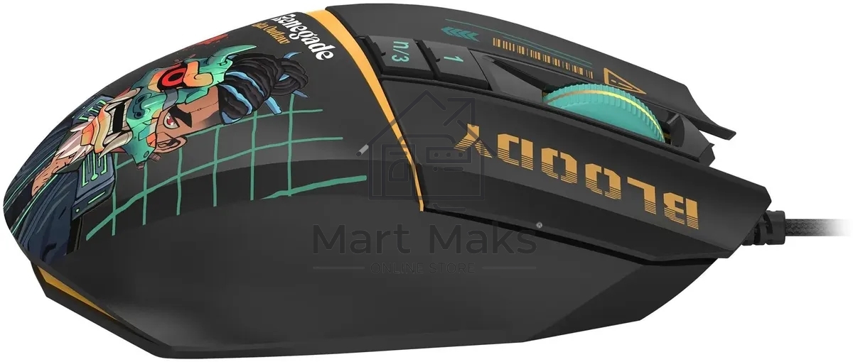 Мышь проводная A4Tech Bloody W63 Max Renegade черный, 12000 dpi, USB, кнопки - 7