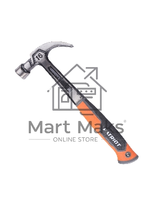 Молоток-гвоздодер цельнокованый Patriot FCH 450, кругл.боек 450 гр, 50-58 HRC, фиберглас.рукоять, прямой гвоздодер малый вес, компактный размер, антивибрацион.система, магнитный гвоздодержатель, 775 гр