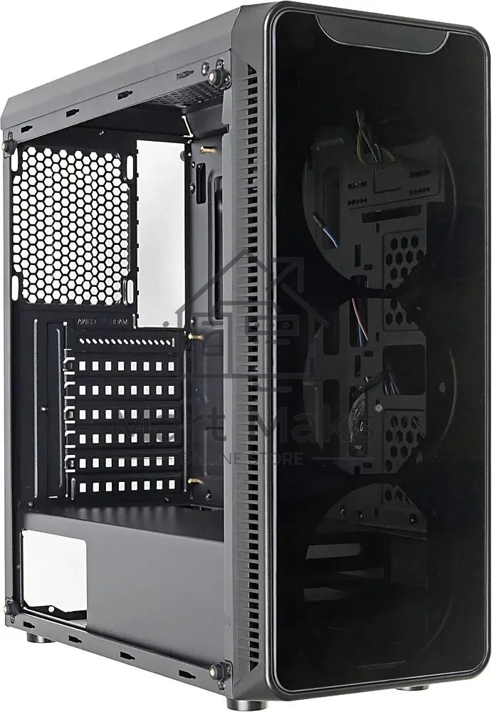 Компьютерный корпус Accord JP-X черный без БП ATX 2xUSB2.0 1xUSB3.0 bott PSU