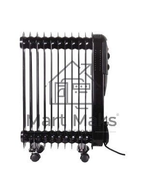 Обогреватель масляный Ресанта ОМПТ-12НЧ (11 секций) черный, 2500 Вт, 30 м2, термостат 67/3/15