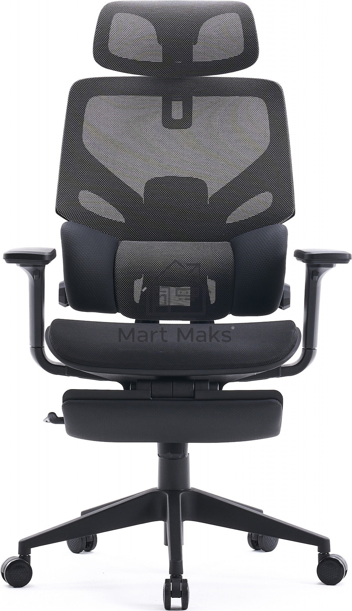 Кресло офисное Cactus CS-CHR-MC01-GYBK серый, сиденье черный, с подголов.