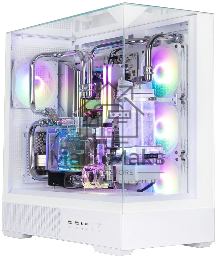 Компьютерный корпус ZALMAN P40 Prism Plus, ATX, белый, WINDOW, 3xCombo (3.5'' or 2.5