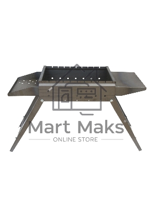 Мангал КАЛИБР (сборная металлоконструкция,стенка 2мм, с боковыми полками) 78054