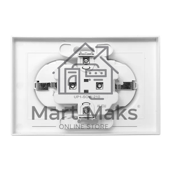 Розетка 2-м EKF UP1-SOW-210 СП Эпика 16А с заземл. без защ. шторок с рамкой механизм бел.