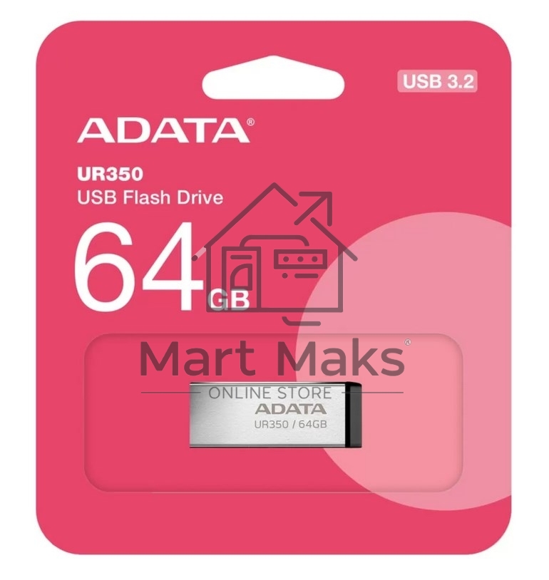 Флешка USB R/W ADATA UR350-128G-RSR/BK USB3.2 128G черный