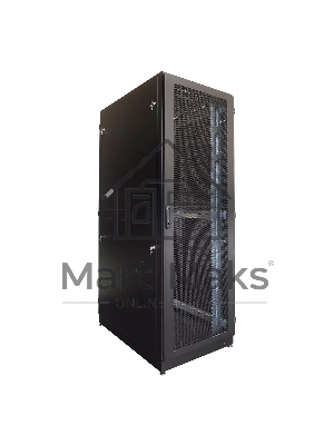 Шкаф серверный напольный 42U (800 1200) двойные перфорированные двери 2 шт., черный