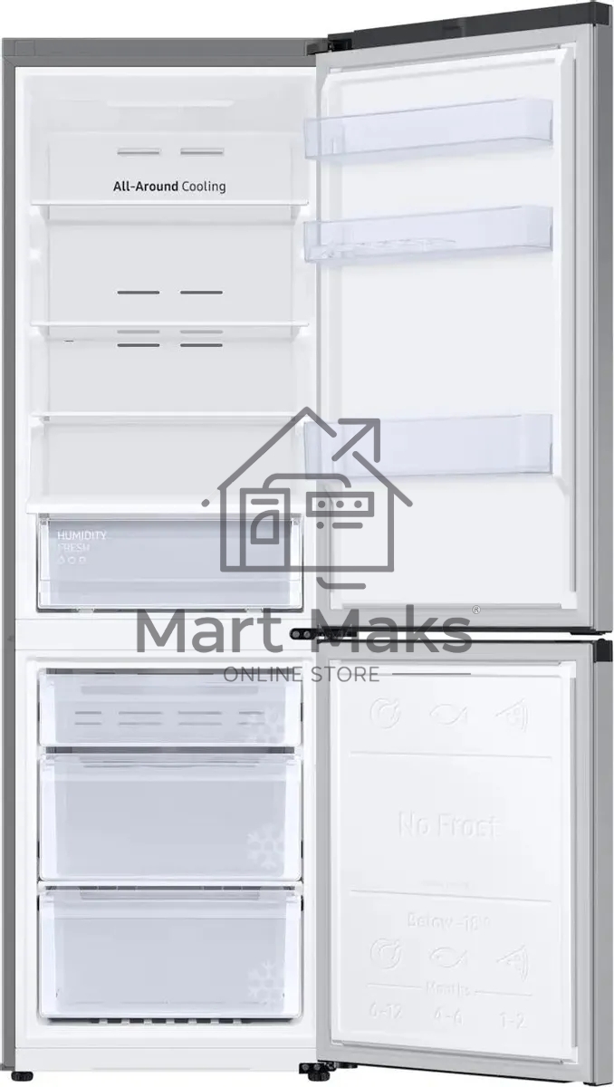 Холодильник Samsung RB34C600ESA/EF серебристый двухкамерный морозилка снизу