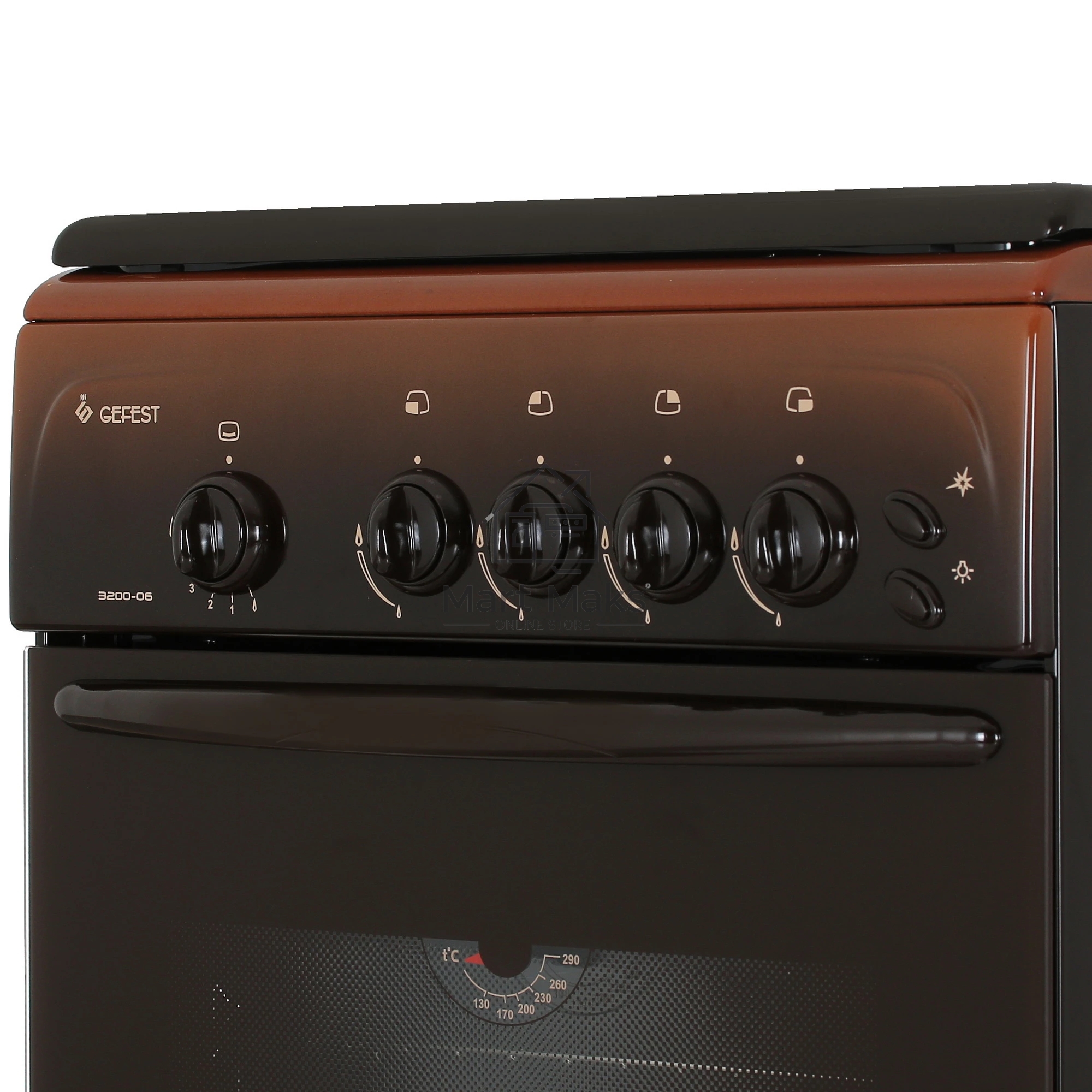 Плита газовая Gefest ПГ 3200-06 К19 коричневый, конфорок 4 шт, духовка 42 л, 50 см x 85 см x 57 см