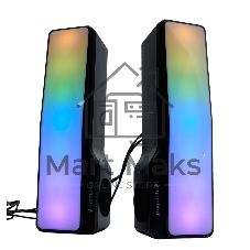 Акустическая система-трансформер 2.0 Gembird SPK-620, 10Вт, пластик, RGB подсветка, черный