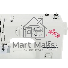 Швейная машина Janome MX 55 белый/розовый, электромеханическая, вертикальный качающийся, 15 операций, петля полуавтомат