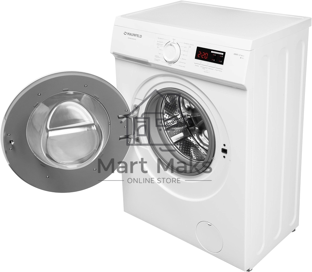 Стиральная машина Maunfeld MFWM106WH05 белый, загрузка фронтальная 6 кг, 1000 об/мин., класс: А++