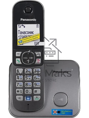 Телефон беспроводной (DECT) Panasonic KX-TG6811RUM (серебристый) Беспроводной DECT,40 мелодий,телефонный справочник 120 зап.