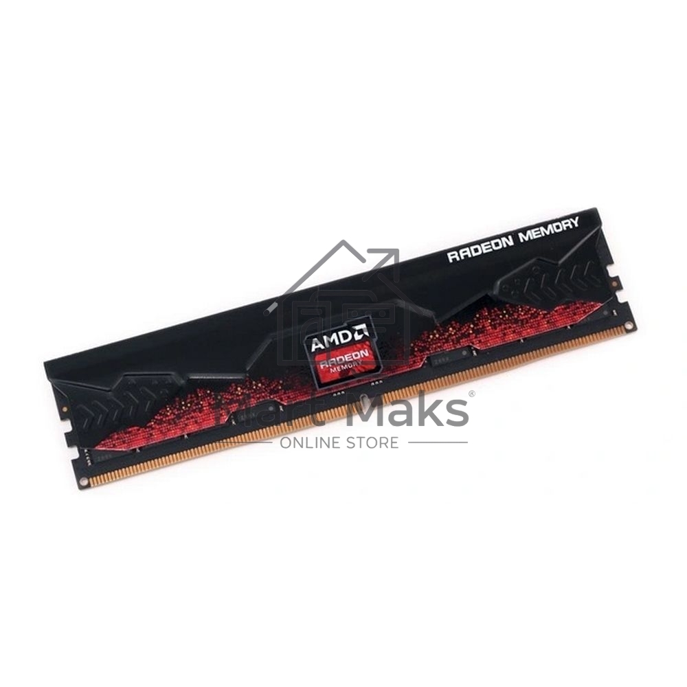 Оперативная память AMD Radeon R5, DDR5, 16GB (1x16GB), 5200MHz, CL40, DIMM, с радиатором, черный/красный