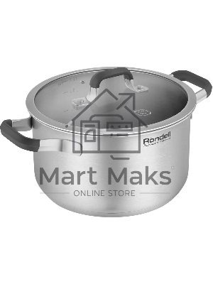 Кастрюля Rondell Stolz RDS-1752, 2.3 л, 18 см, с крышкой, стальной