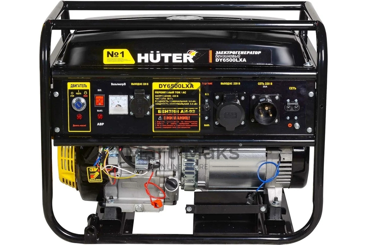 Электрогенератор бензиновый Huter DY6500LXA, 5.5 кВт, 71 дБ, 74 кг