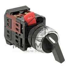 Переключатель АLСLR-22 3P черный NO+NC PROxima