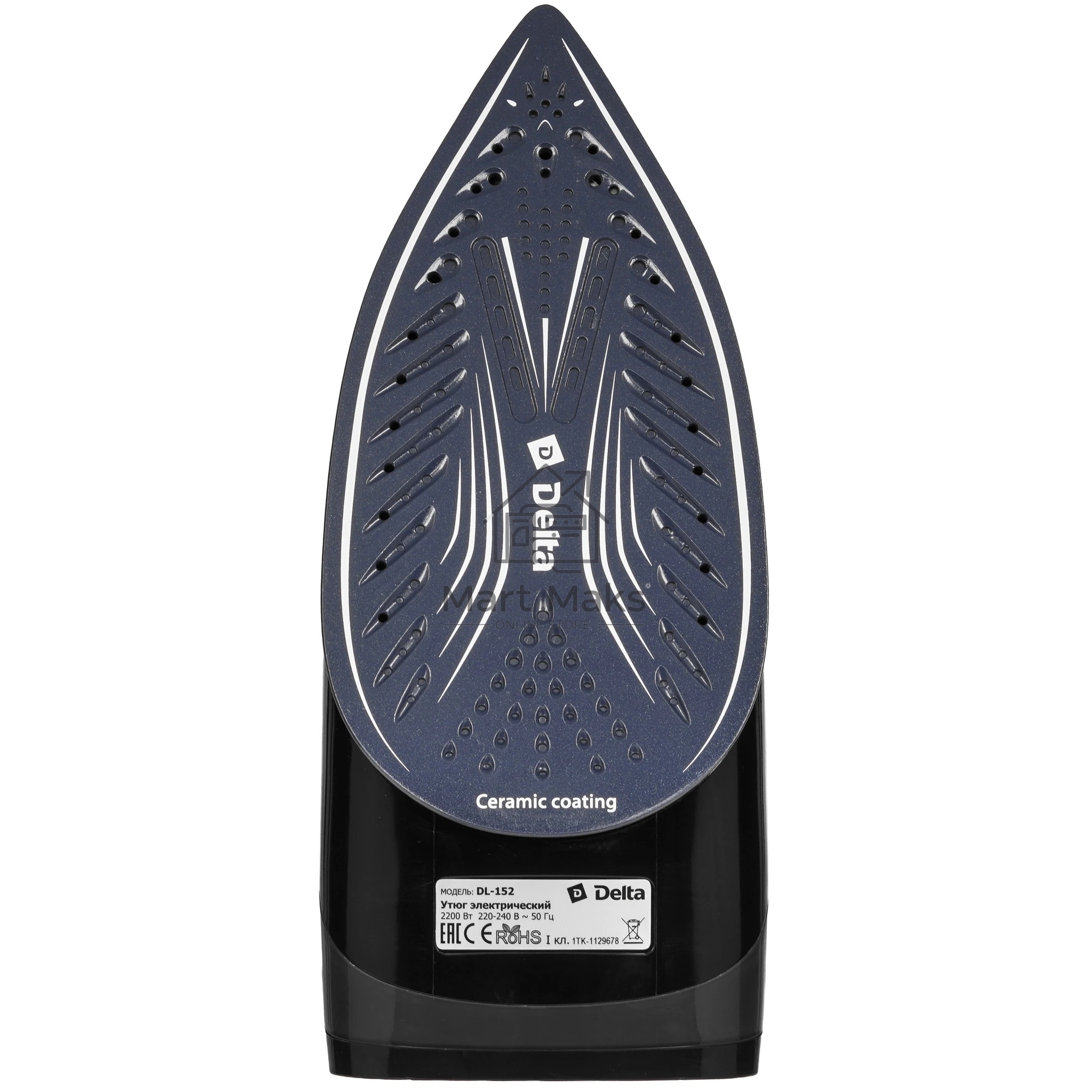 Утюг DELTA DL-152 черный с золотым