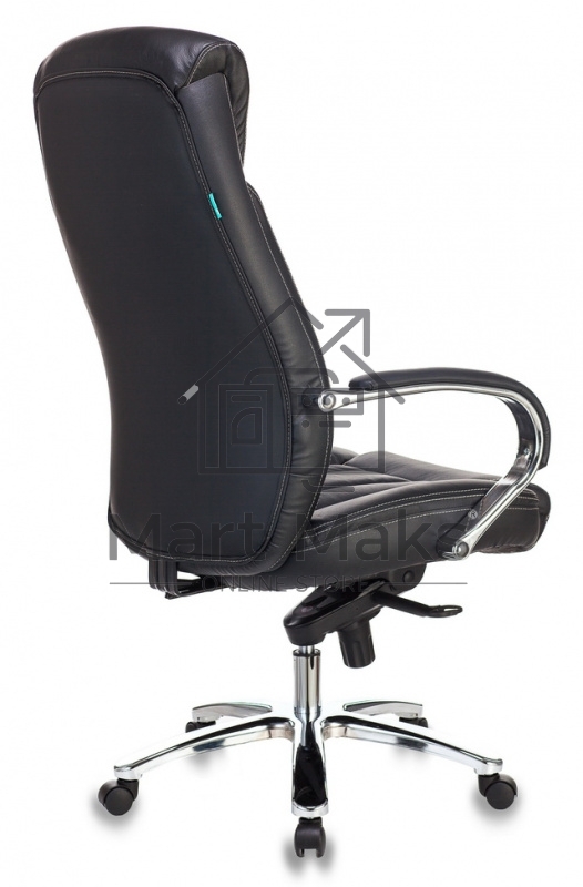 Кресло руководителя Бюрократ T-9922SL/BLACK черный, кожа, крестовина хром