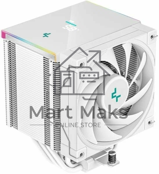 Кулер для процессора DEEPCOOL AK500 DIGITAL WH белый, 120 мм, алюминий/медь, 1850 об/мин, 28 дБ, 4 pin, 240 Вт, 160 мм