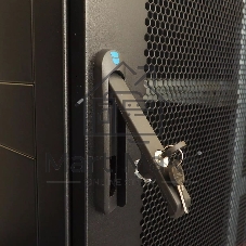 Шкаф серверный напольный 42U (800 1200) двойные перфорированные двери 2 шт., черный